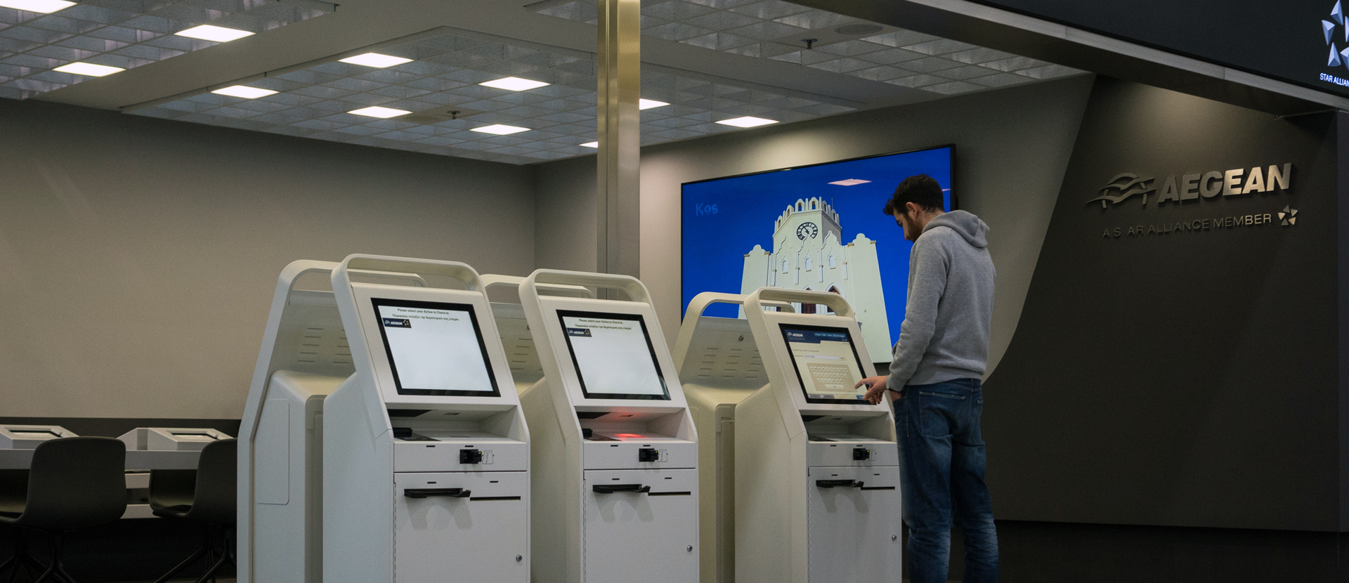 Checkin in aeroporto Aegean Airlines